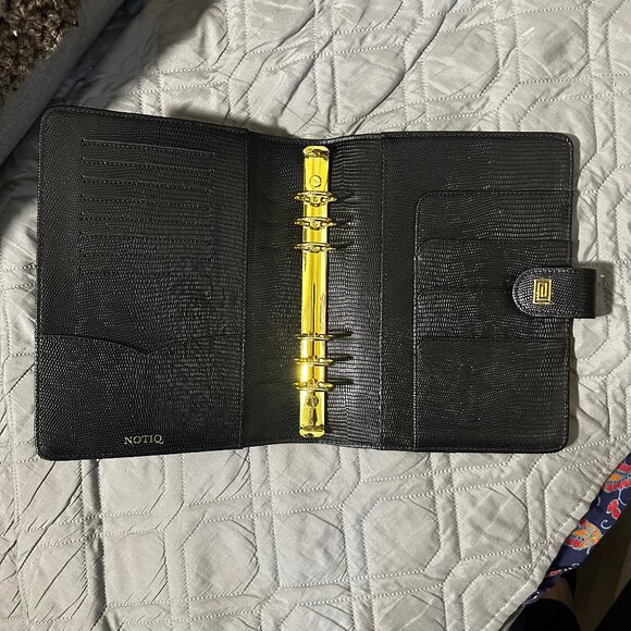 NOTIQ Ring Planner A5 Black Lizard - Picture 2 of 9